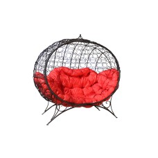 Кресло на подставке Улей арт.MG23-МТ001 (коричневый, подушка красная) 