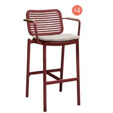 Комплект барных кресел с подушками Armona Set 4 TAG/11233-057-043/set4