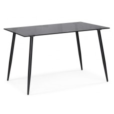 Стол стеклянный Smoke 120х80х75 clear gray / black
